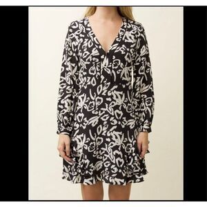 Tanya Taylor NWT black silk mini cocktail Sadie Dress size 4 NWT